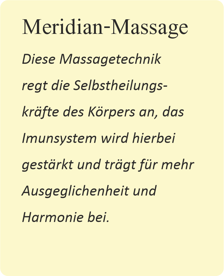Tui Na Massage Waiblingen Meridian Massage